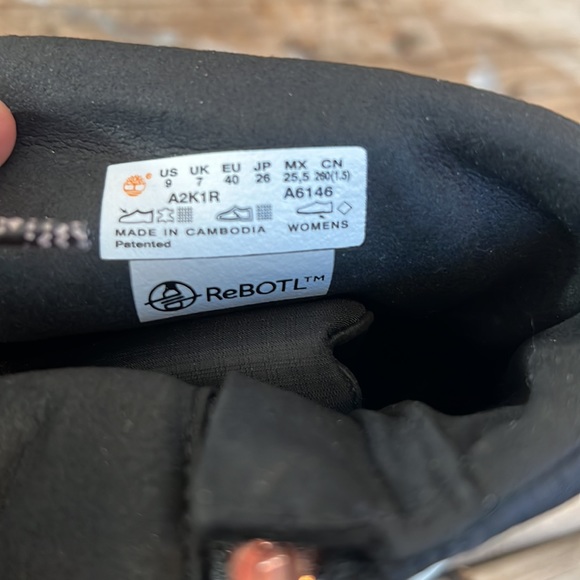 NEW TIMBERLAND Black White Rose Gold SUPAWAY ReBOTL SNEAKER Boot shoes US 9 40 - Picture 5 of 7